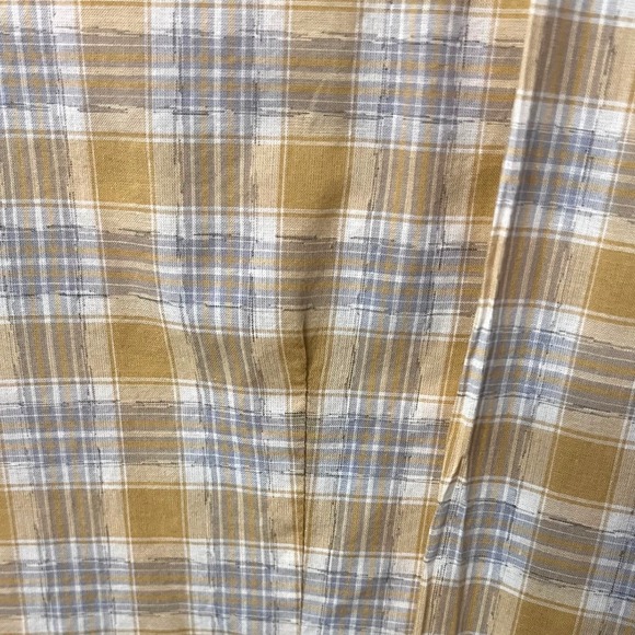 Wrangler Women's Western Rodeo Shirt XL Gold Yellow‎ Plaid L/S Pearl Snap Front - Picture 10 of 11